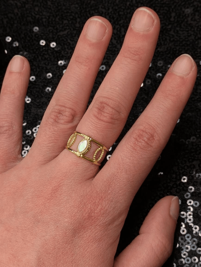 Bague nacre ajouré