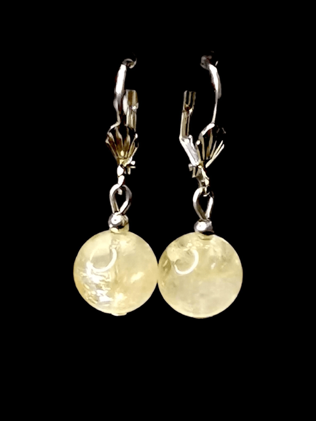 Boucles d'oreilles citrine 