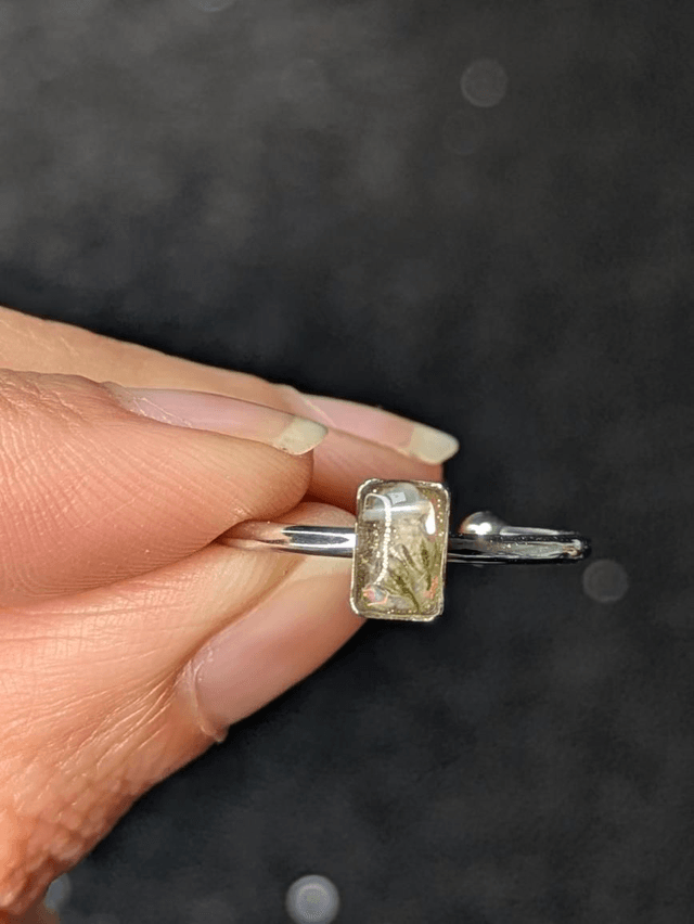 Bague fleurs blanches 