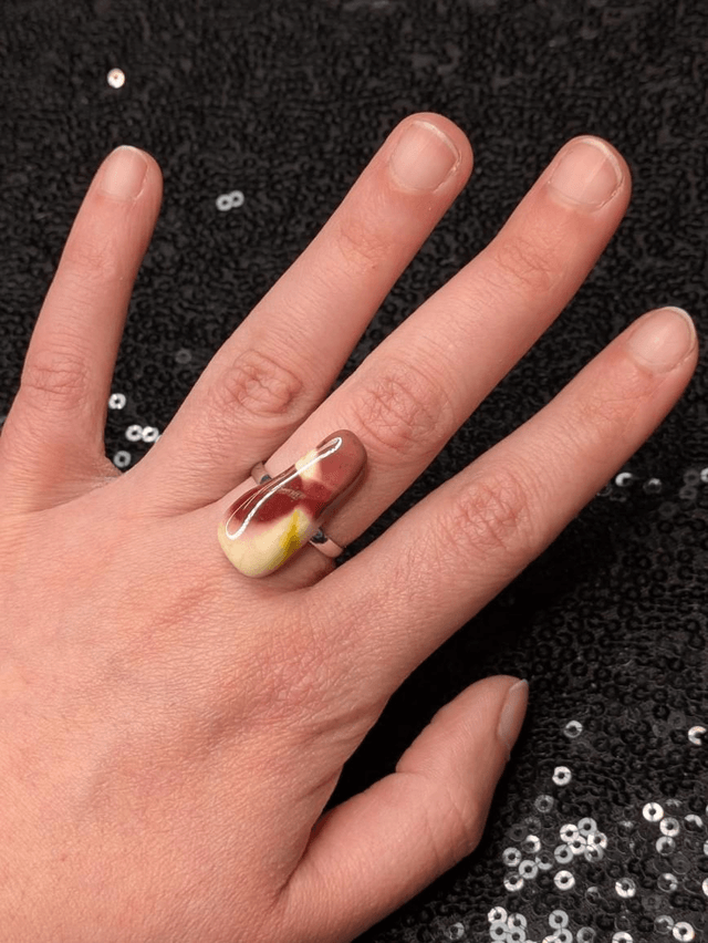 Bague jaspe mokaite