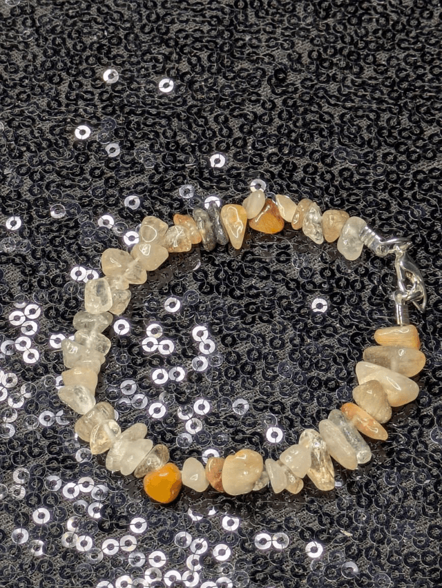 Bracelet quartz hematoide baroque 