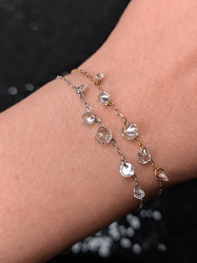 Bracelet zirconium breloque 