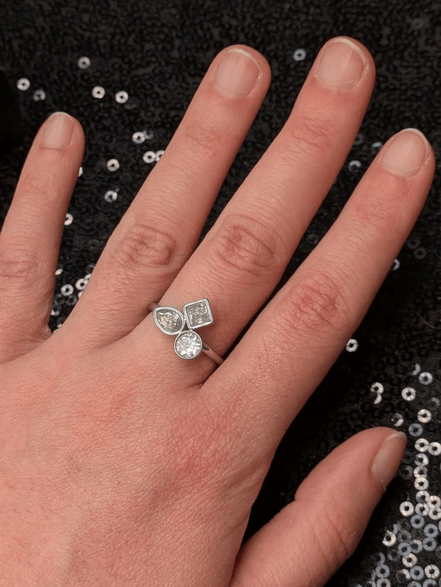 Bague zirconium triple