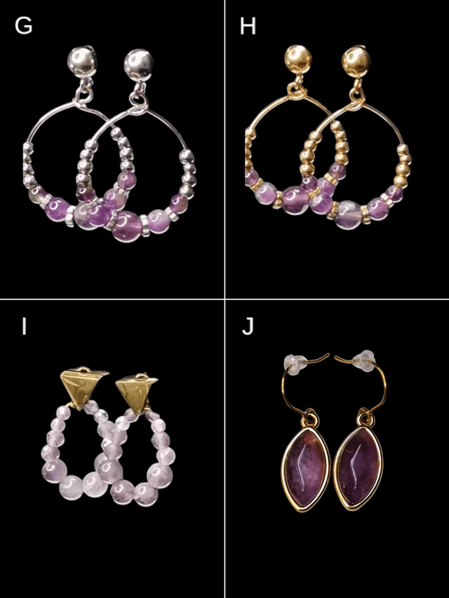 Boucles d'oreilles améthyste 