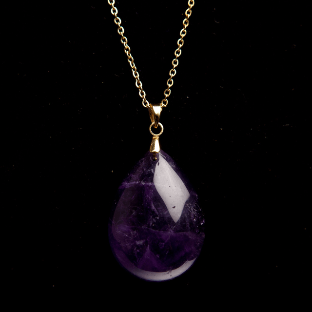 Pendentif améthyste larme (2 modèles)