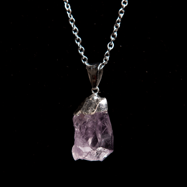 Pendentif cristaux améthyste