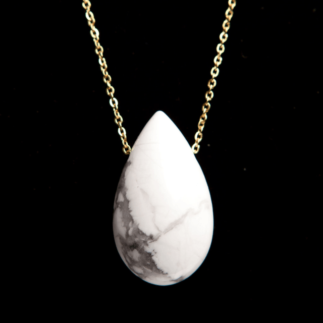 Pendentif howlite larme