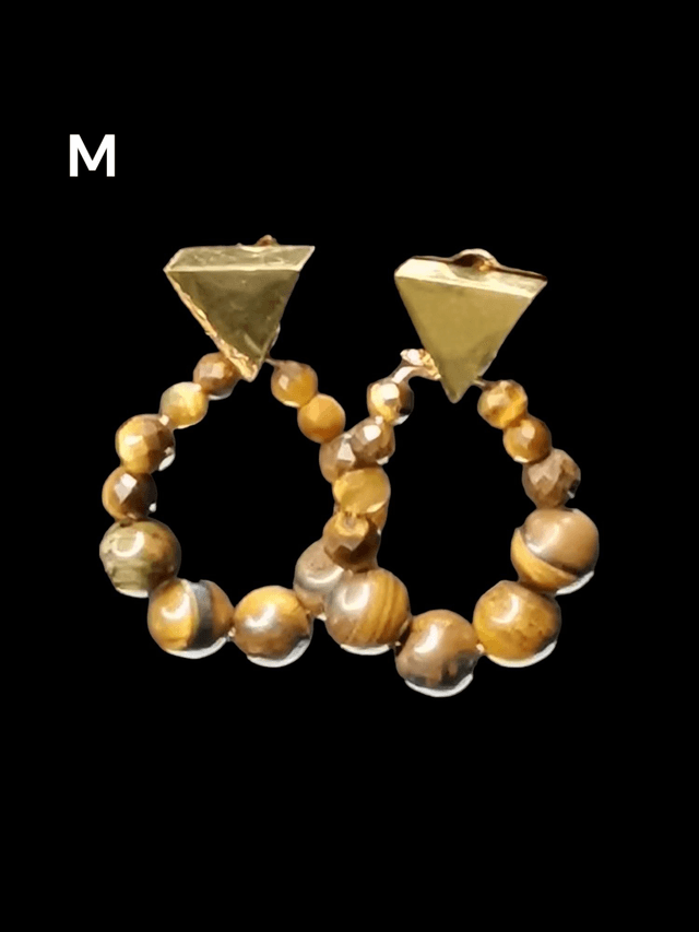 Boucles d'oreilles oeil de tigre 