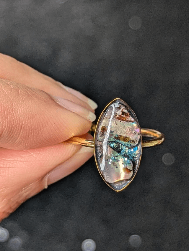 Bague coquille d'ormeau 