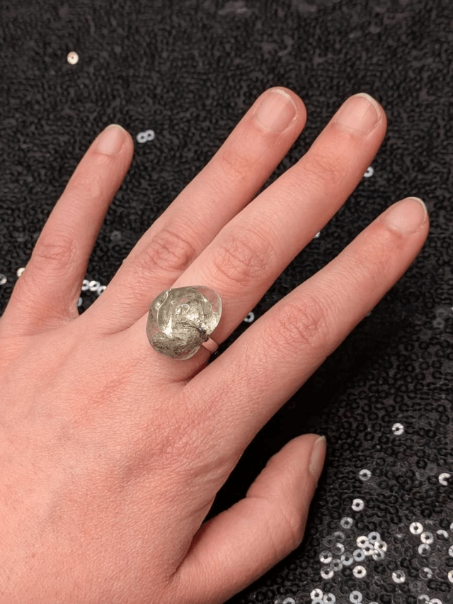 Bague quartz lodolite 