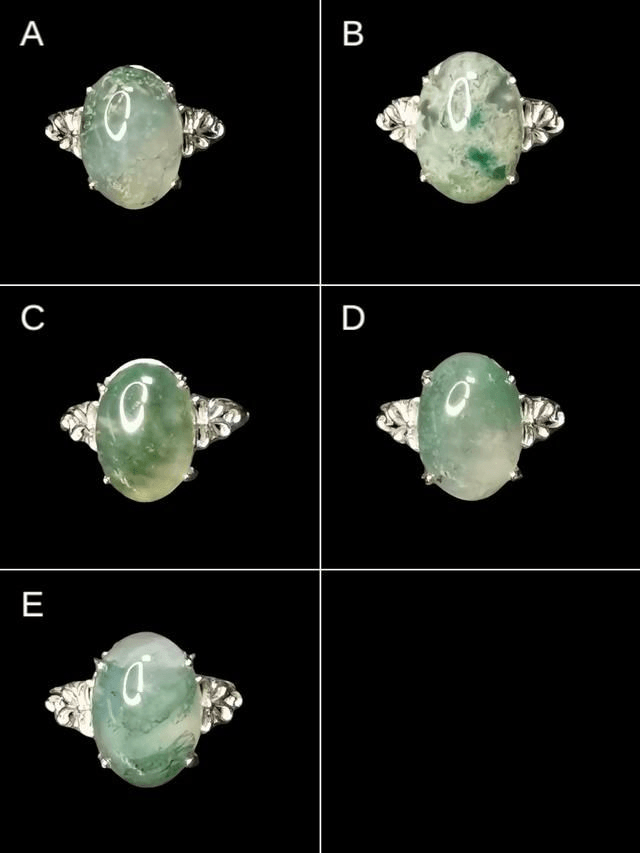 Bague agate mousse 