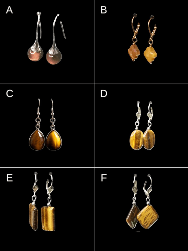 Boucles d'oreilles oeil de tigre 