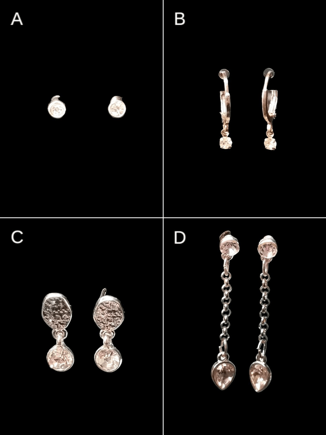 Boucles d'oreilles strass 