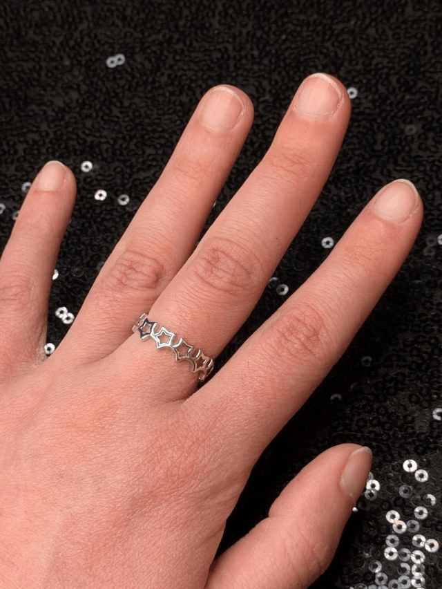 Bague anneau étoiles