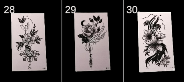 Tatouage éphémère noir