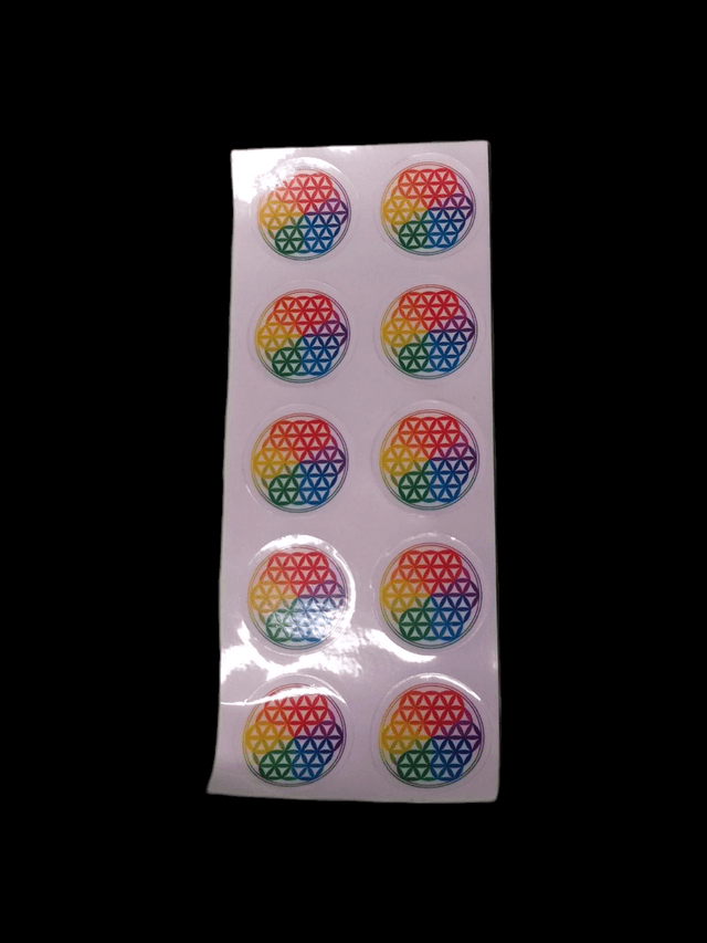 Planche sticker doré fleur de vie 