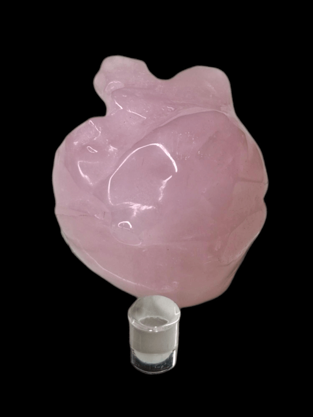 Coeur humain quartz rose 