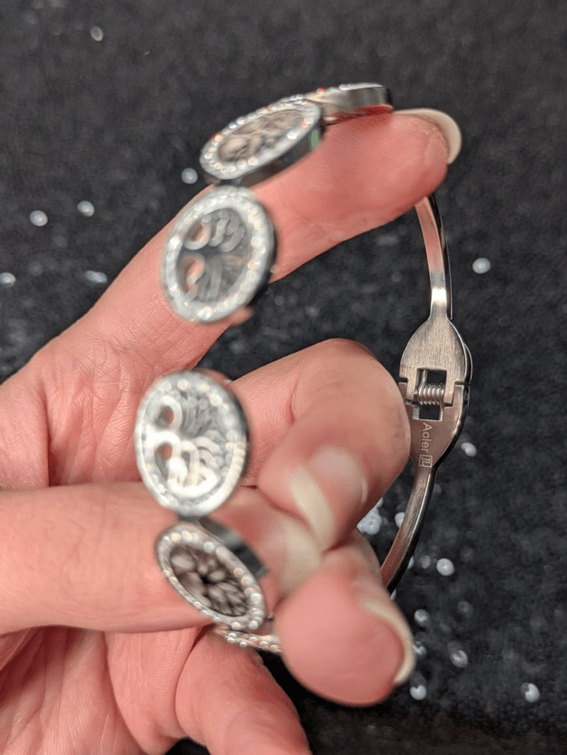 Bracelet jonc arbre de vie zirconium 
