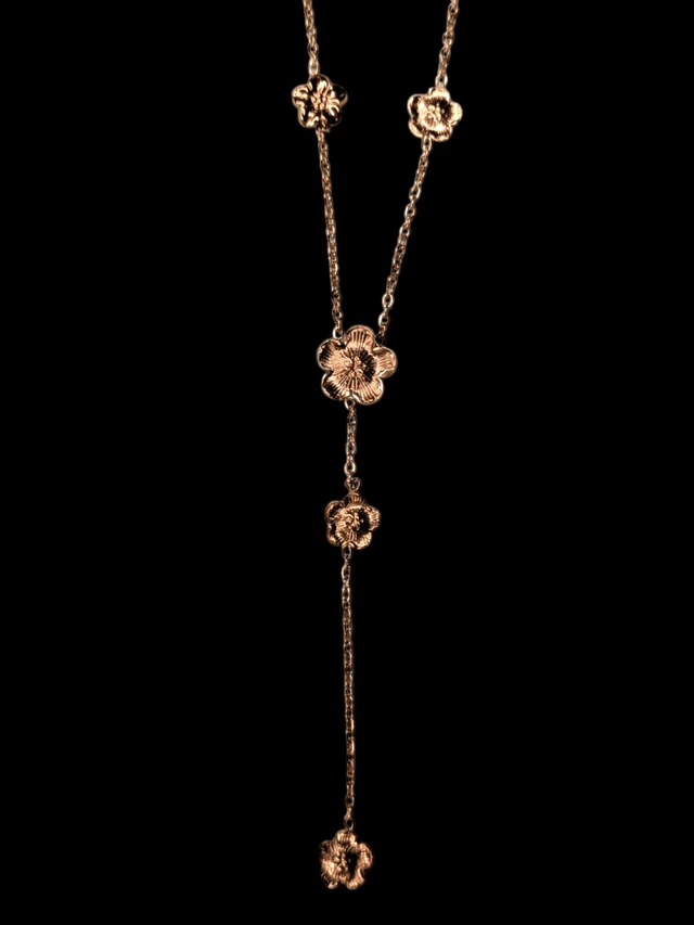 Collier fleurs d'or 