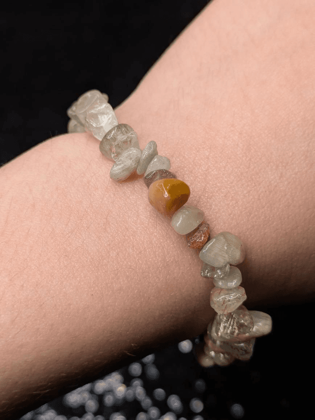 Bracelet quartz hematoide baroque 