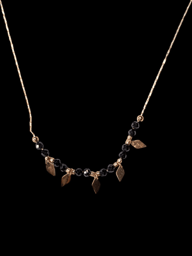 Collier plume spinelle 