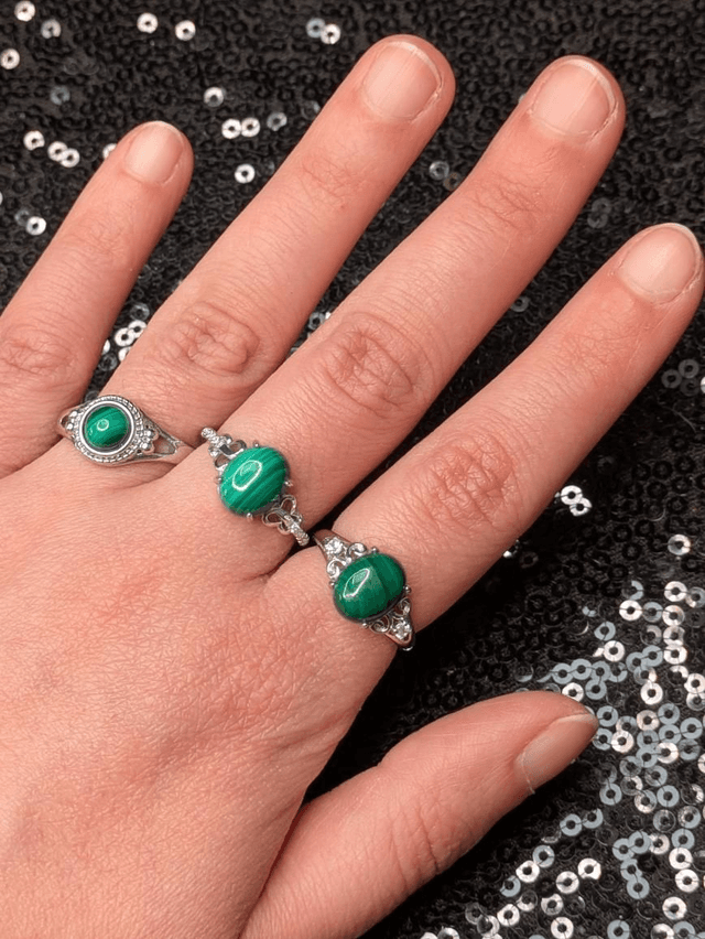 Bague malachite