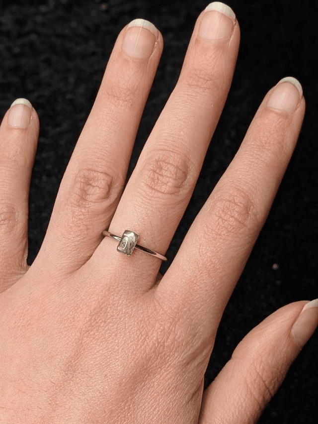 Bague fleurs blanches 