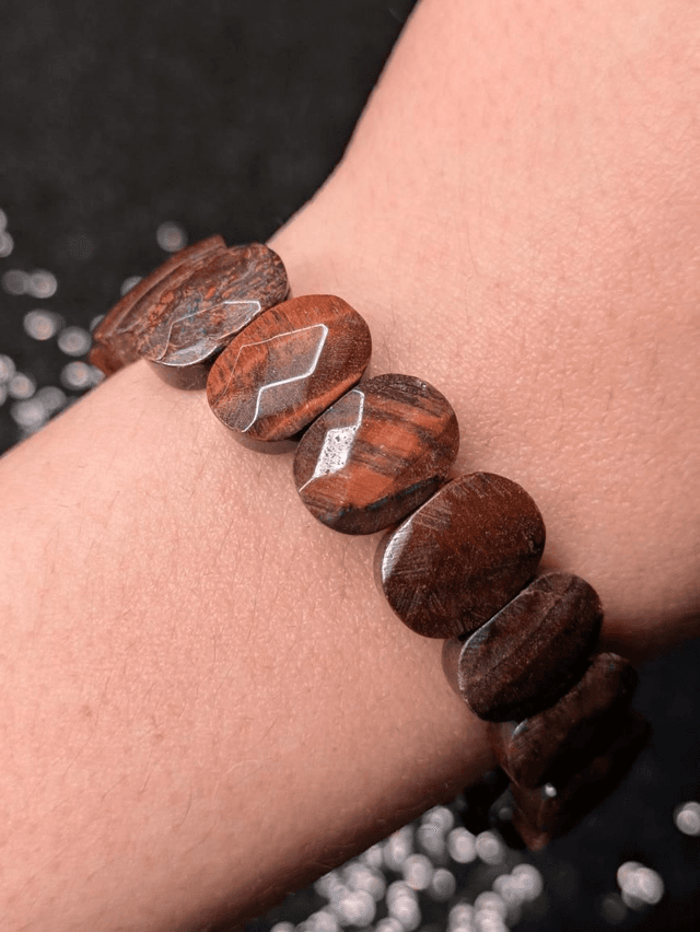 Bracelet œil de taureau facettes 
