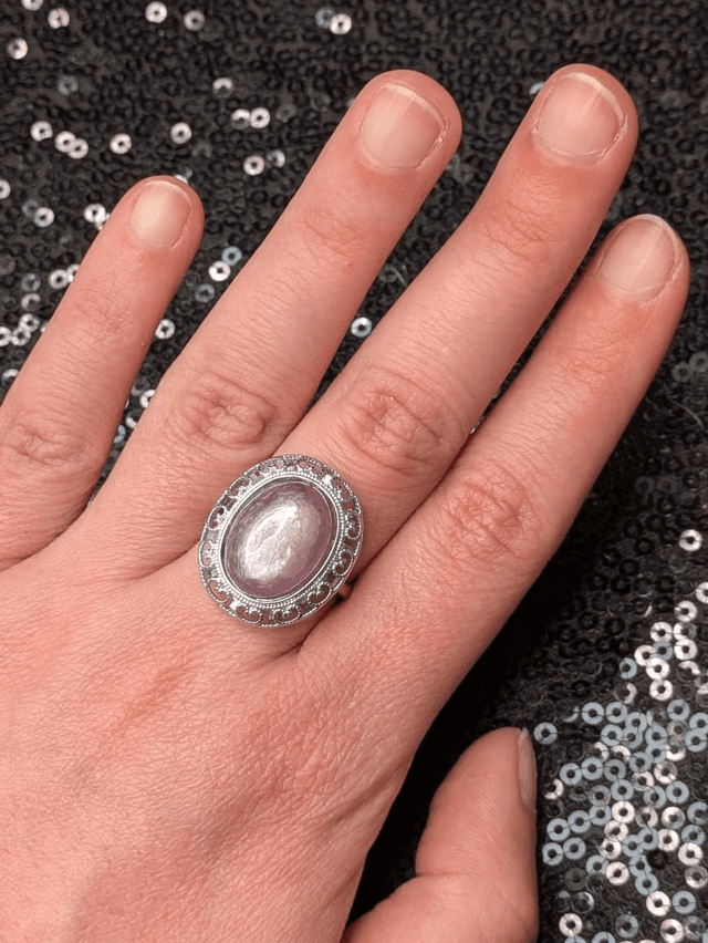 Bague lepidolite