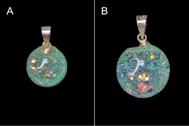 Sphère bleue paillettes 