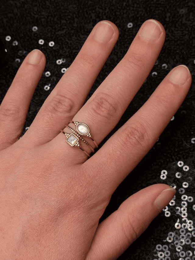 Bague nacre double