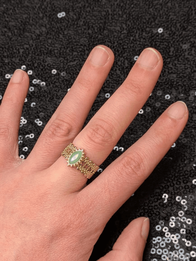 Bague amazonite 