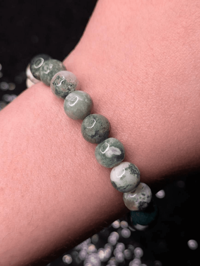 Bracelet agate mousse 
