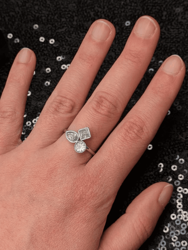 Bague zirconium triple