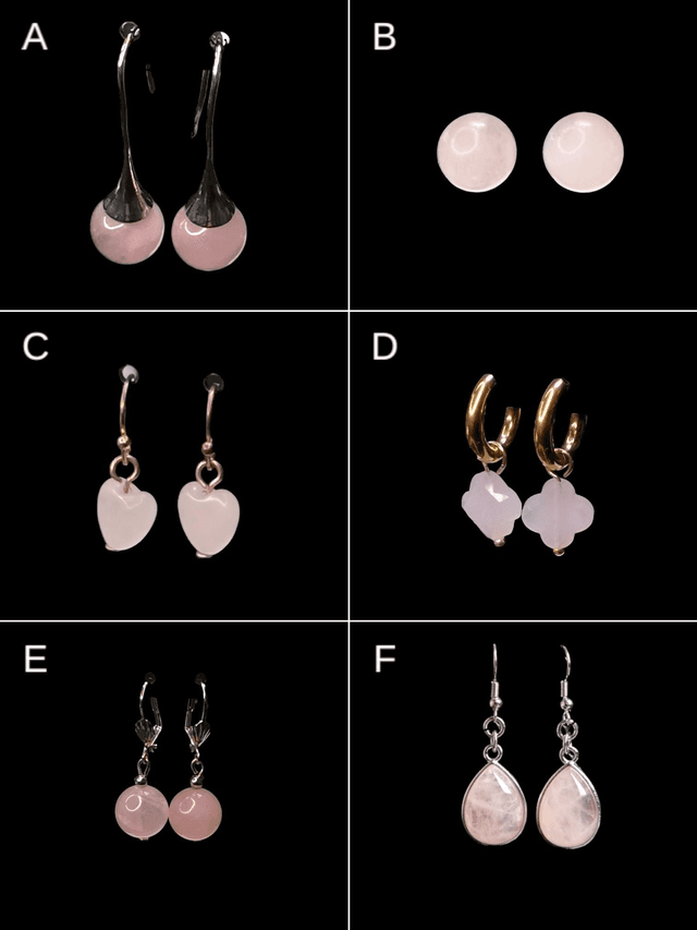 Boucles d&#039;oreilles quartz rose 