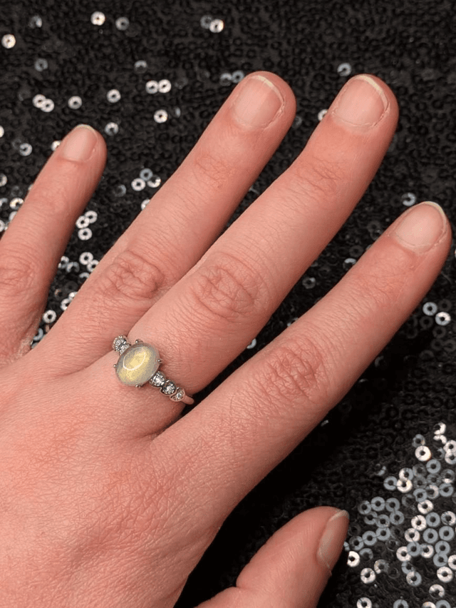 Bague labradorite 