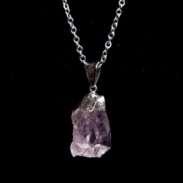 Pendentif cristaux améthyste