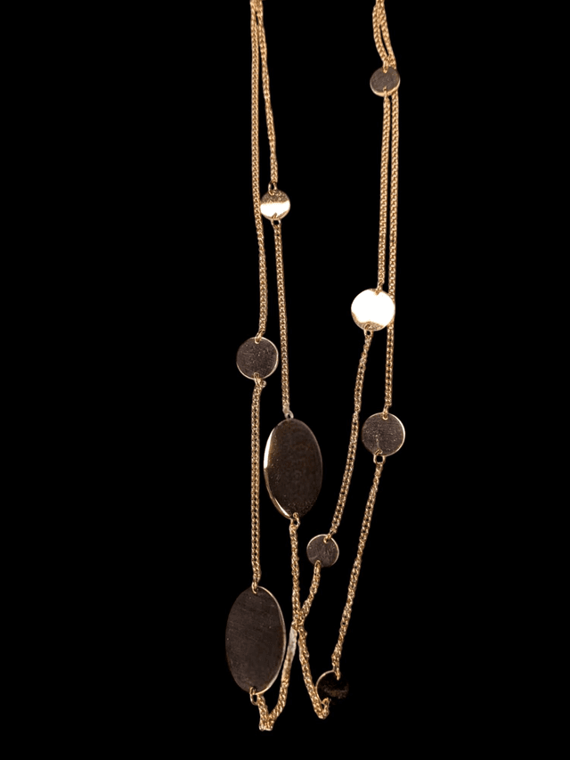 Collier double médaille 