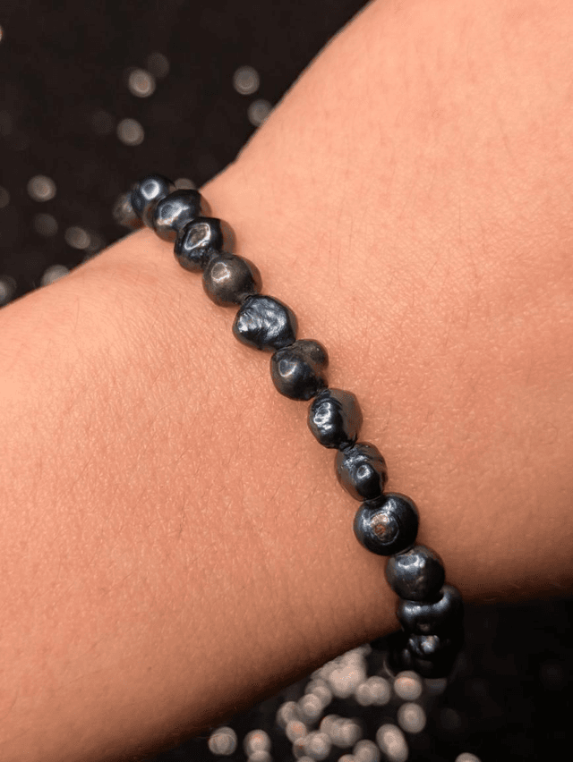 Bracelet perles noire