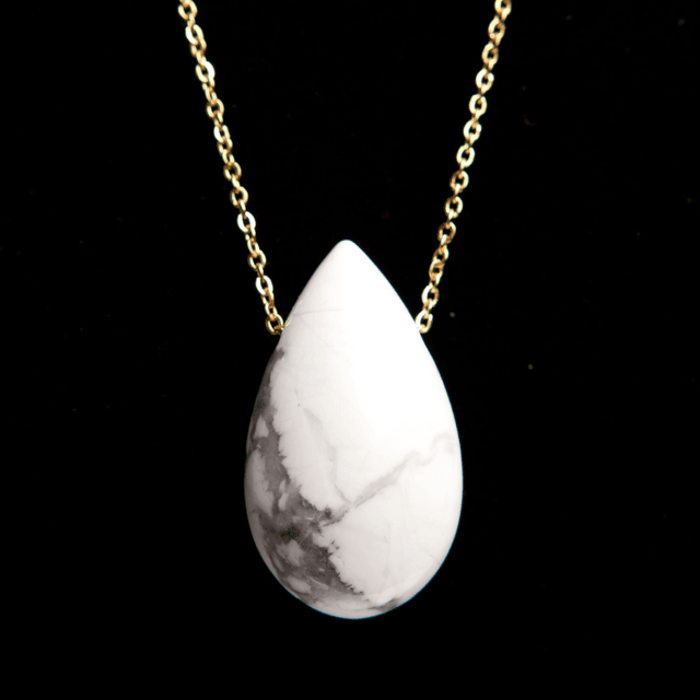 Pendentif howlite larme