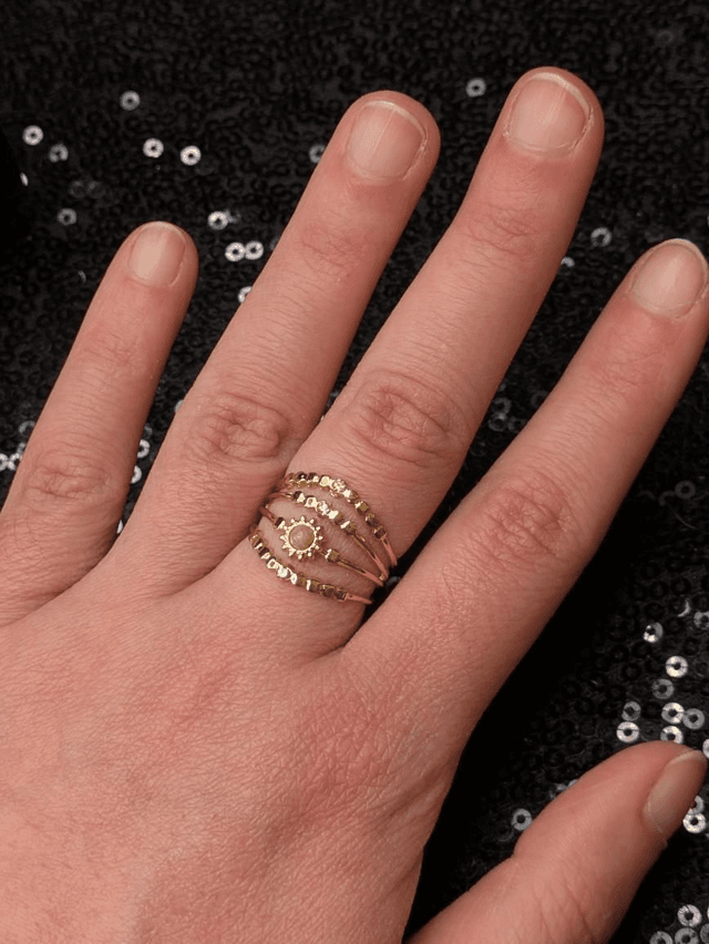 Bague pierre de soleil 