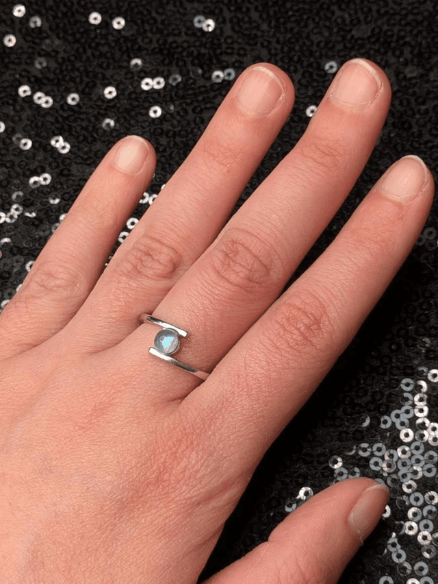 Bague labradorite sphère