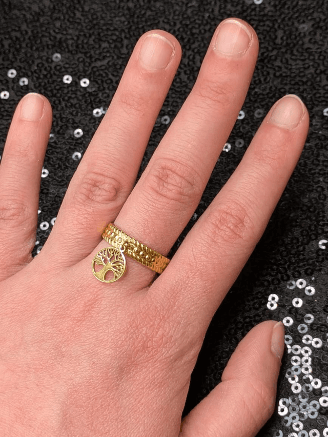 Bague breloque arbre de vie 