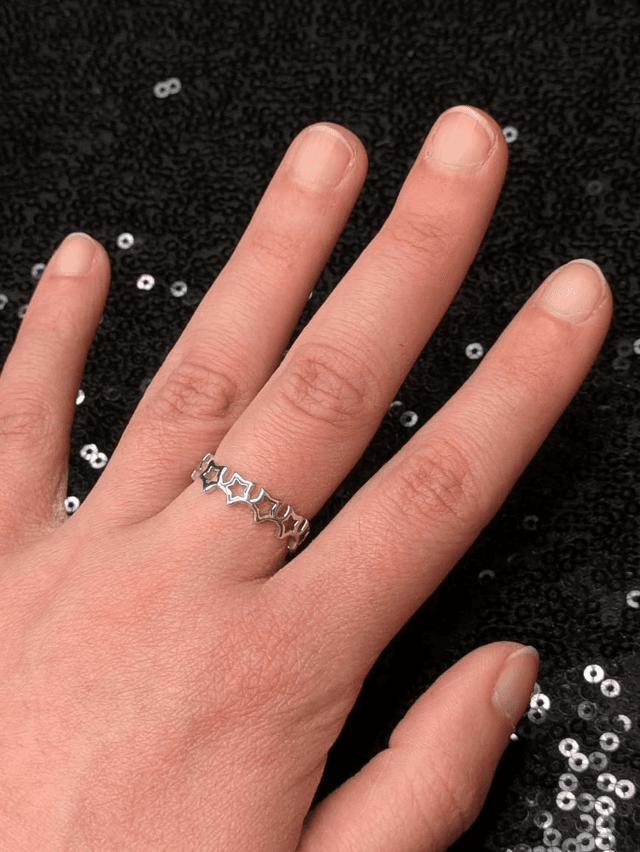 Bague anneau étoiles