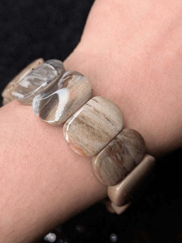 Bracelet bois pétrifié 