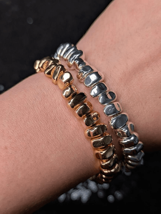 Bracelet hématite baroque 