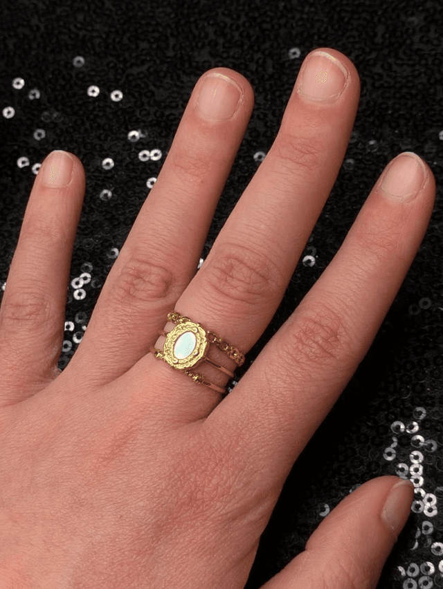 Bague nacre miroir 