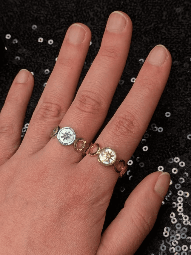 Bague nacre étoile