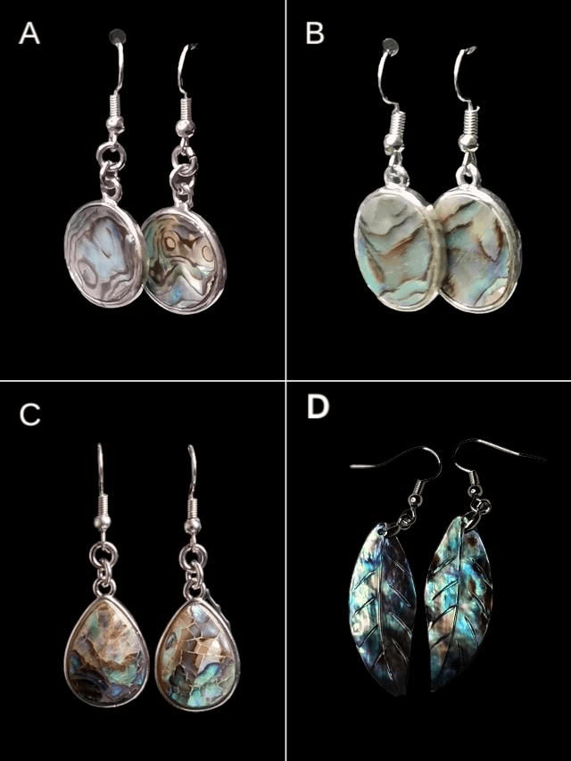 Boucles d&#039;oreilles coquilles d&#039;ormeau 