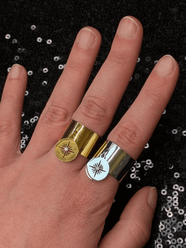 Bague breloque étoile 